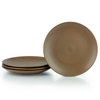 Everything Kitchens Deep Matte 10.5" Dinner Plates (Set of 4) | Mocha - stoneware
