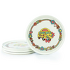 Everything Kitchens Modern Flat 8" , Stoneware Lunch Plates (Set of 4) | Dusty Blue