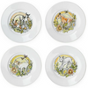 Everything Kitchens Barnyard Baby Animals 7.5" Dessert Plates (Set of 4) | Porcelain