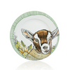 Everything Kitchens Barnyard Baby Animals 10.5" Dinner Plate | "Caprine Caper Goats" Porcelain