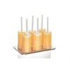 Cuisipro Pop-Up Popsicle Molds - Set of 6  | Stainless Steel, Tray With Plastic Molds