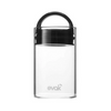 Prepara Evak Glass Food Storage | 6 oz ,Storage Container Black