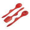 Rachael Ray 3-Piece Lazy Tool Set | Red -Utensil Set , Silicone