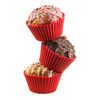 Silikomart Silicone Cupcake Liners (Set of 6) | Classic ,Silicone- Red