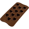 Silikomart My Love Hearts Chocolate Mold Silicone - Brown