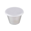 TableCraft 2.5oz Dipping Cups with Lids | Set of 6 , Stainless Steel & Plastic