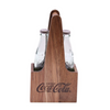 TableCraft 1oz Coca-Cola Salt & Pepper Shakers -Jars | Green Tinted Glass with Wooden Crate