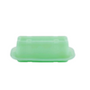 TableCraft Jadeite Glass Collection Butter Dish | Green