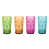 TarHong Tiki 22.5oz Jumbo Tumblers - Set of 4- Multicolored