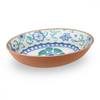 TarHong Melamine Tabletop Oval Serving Bowl 14"| Rio Turquoise Floral Multicolored
