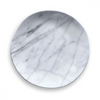 TarHong Melamine Tabletop 10.5" Round Dinner Plate | Carrara Marble - White