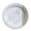 TarHong Melamine Tabletop 13" Charger Plate | Carrara Marble White