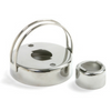 NORPRO STAINLESS STEEL DONUT / COOKIE CUTTER WITH REMOVEABLE CENTER