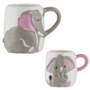 Price & Kensington Animal Mugs (Set of 2) | Elephant Ceramic - White