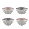 Mason Cash Innovative Kitchen Mini Food Prep Bowls | Set of 4,Stoneware,Grey, Pink, White
