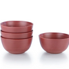 Everything Kitchens Deep Matte 6" Bowls (Set of 4) | Red - Stoneware