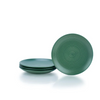 Everything Kitchens Deep Matte 8" Side Plates (Set of 4) | Green - Stoneware Lunch Plates