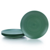Everything Kitchens Deep Matte 10.5" Dinner Plates (Set of 4) | Green - Stoneware