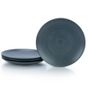 Everything Kitchens Deep Matte 10.5" Dinner Plates (Set of 4) | Charcoal - Stoneware