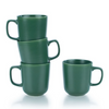 Everything Kitchens Deep Matte 12oz Mugs (Set of 4) | Green- Stoneware